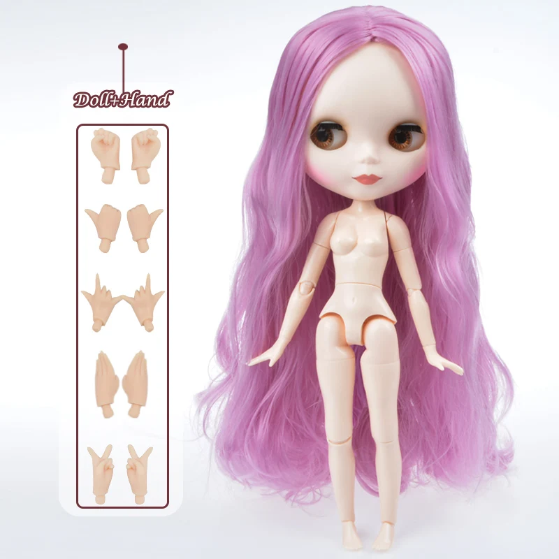 Blyth кукла Blyth матовое лицо матовая белая кожа 1/6 BJD шарнирная кукла ручной набор пользовательские куклы для девочек подарок для коллекции кукол - Цвет: Matte Face 3-HNBL23