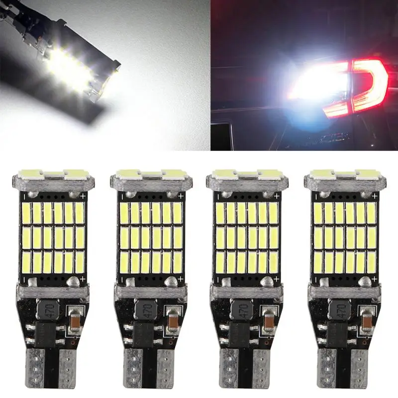 Canbus High Power Auto Bulb White DC 12V Car Reverse Back Light T15 W16W 45 SMD 4014 Brake Reversing LED | Автомобили и мотоциклы