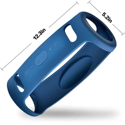 ZOPRORE Premium Travel Carrying Soft Silicone Speaker Case (Dark blue)