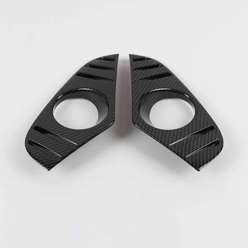 carbon fiber black Lsrtw2017 для Toyota Rav4 Автомобильная рамка противотуманная фара накладка декоративные аксессуары для интерьера молдинги углеродное волокно - Название цвета: carbon fiber black