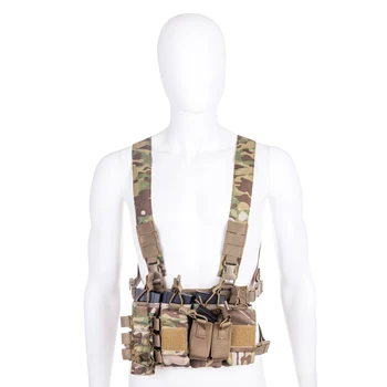 

Longrui Light Weight Heavy Duty Utility Training Multi Pocket D3 Carrier Military Chest Rig Vest For Army Hunting Airsoft Shoot