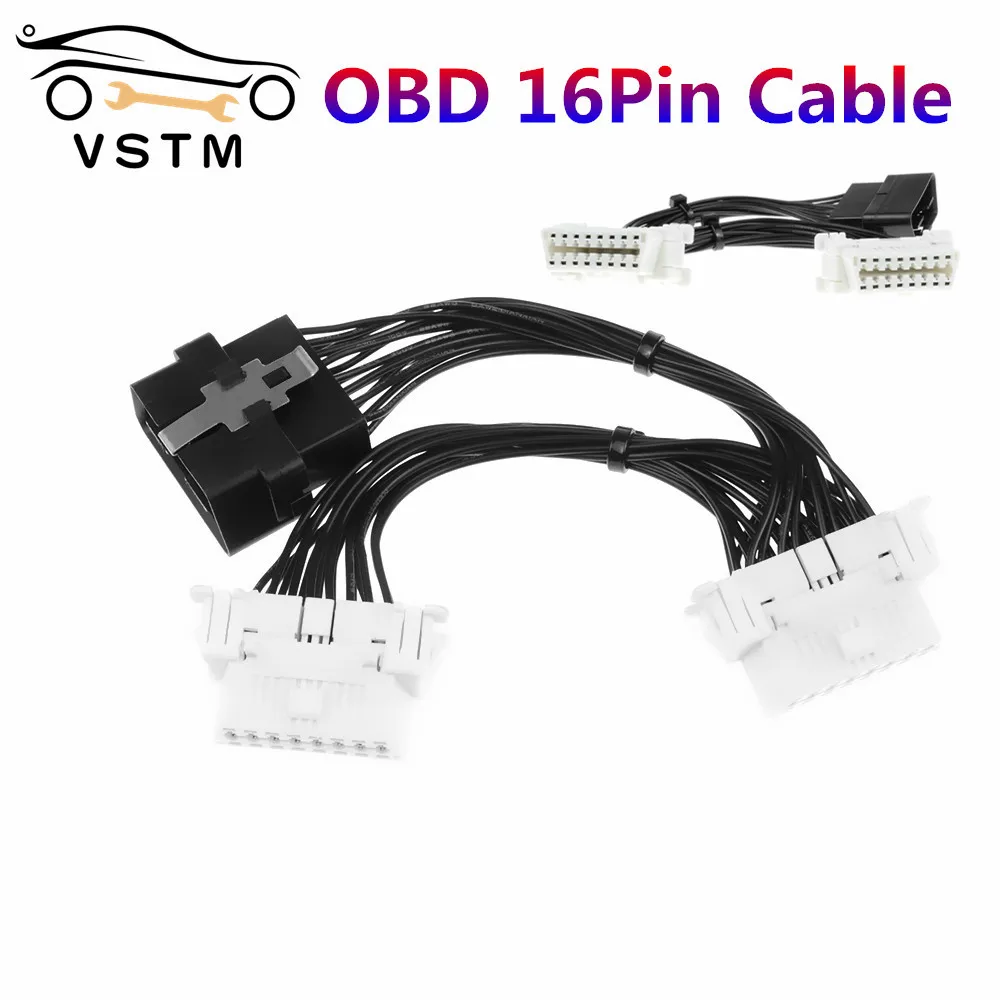 Best Price 16 pin OBD2 OBDii Splitter Extension Cable one Male to Two Female Y OBD 2 splitter extension for ELM327 Icar2 | Автомобили и