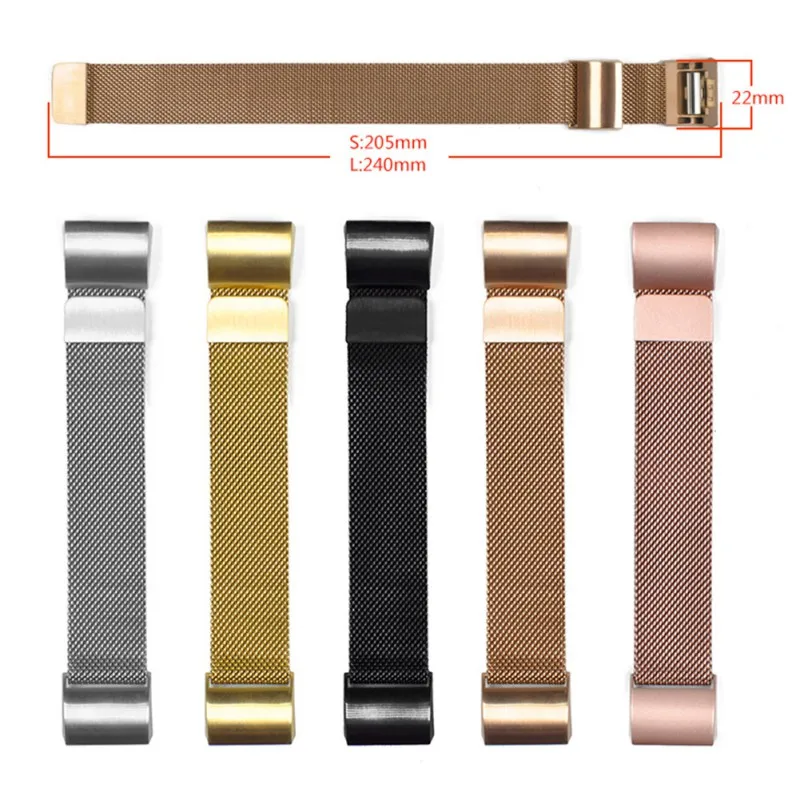 Высококачественная Нержавеющая Миланская Магнитная Петля ремешок для FitBit Charge 2