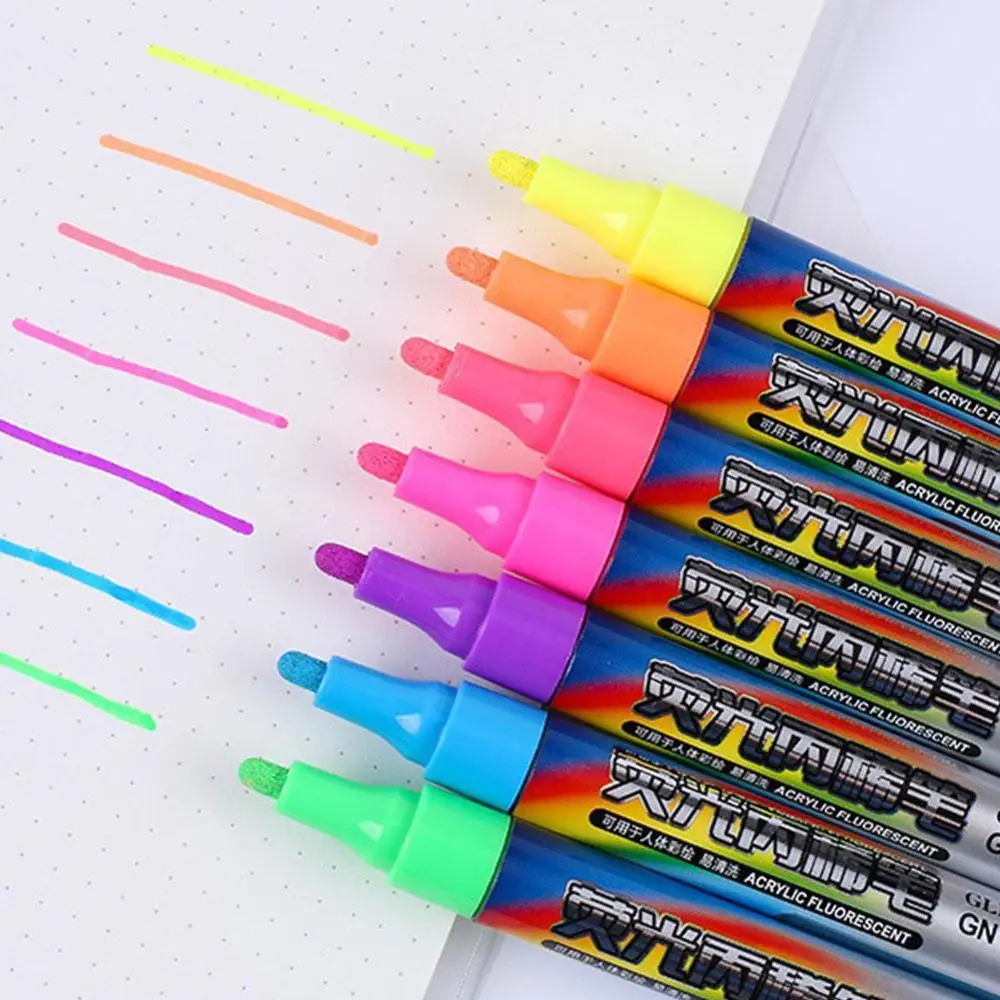 7 Colors Paint Pen Diy Album Black Card Graffiti Sign In Ceramic Craft Metal Oil Marker Writing Stationery | Канцтовары для офиса