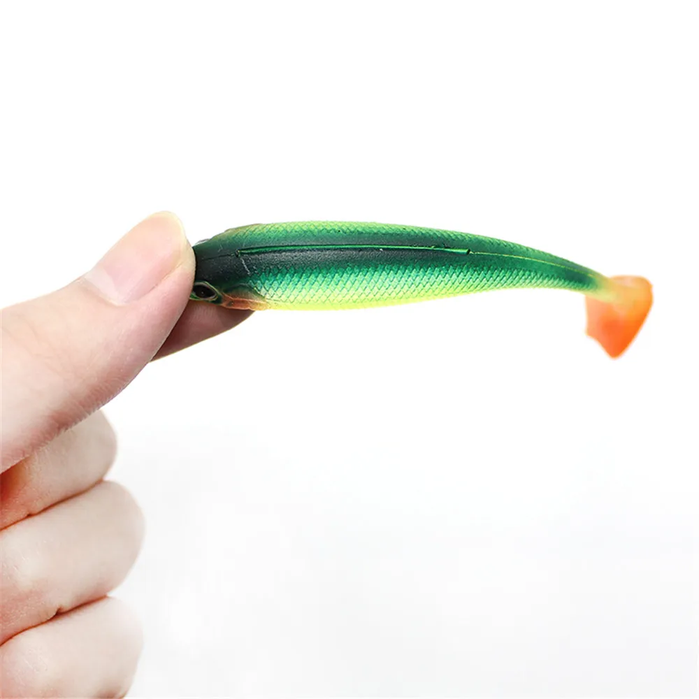 Amlucas-High-quality-5pcs-lot-Soft-Fishing-Lure-T-Tail-Grub-Artificial-Belly-9-5cm-5