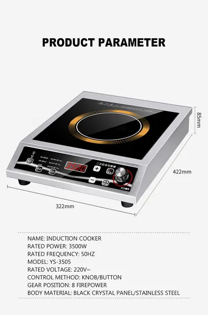 SUNATUR Induction Cookers 3500W High Power Electric Portable Stove Home  Appliance Commercial Series LC-L6 - AliExpress