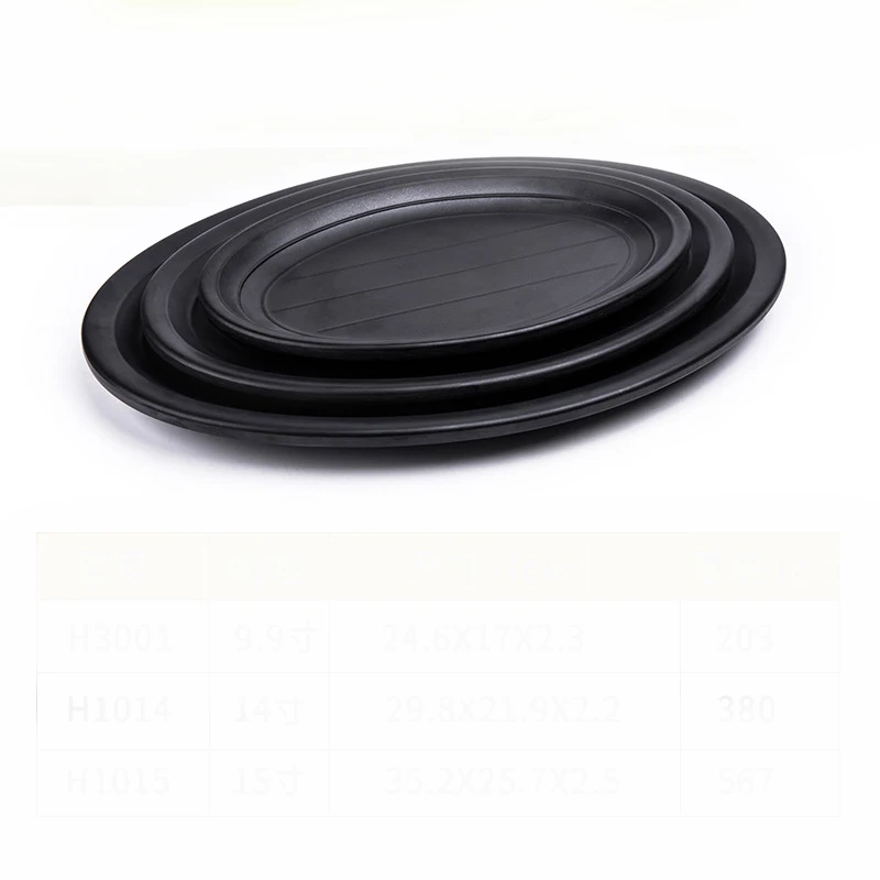 Black Frosted Melamine Japanese Sushi Barbecue Plate Imitation Porcelain Beef Plate Hot Pot Tableware