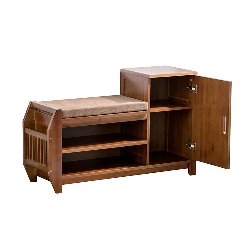 

Bamboo Shoe Rack &Shoe Bench Entryway Storage Organizer Multi Function for Hallway Bathroom Living Room Corridor and Garden