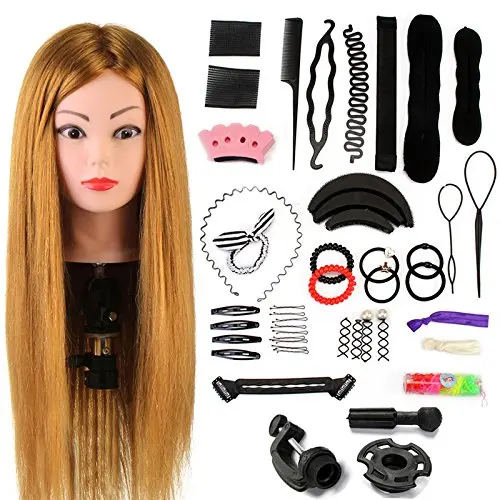 NEVERLAND with 60% Natural Human Hair Practice Blonde Mannequin Head Curling Professional Salon Barber Training | Дом и сад