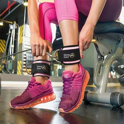 Fitness Nylon Ankle Strap With D Ring Resistance Band Exercise Ankle Cuff Cable Machine Workout Gym Equipment