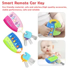 Детские Обучающие, музыкальные игрушки, красочные звуковые вспышки, дистанционный Автомобильный ключ, игрушки для ролевых игр, музыкальная машинка игрушка-ключ