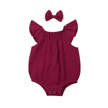 

Pudcoco 2020 Newborn Baby Girls Lace Bowknot Romper Bodysuit Jumpsuit Outfits Clothes Summer