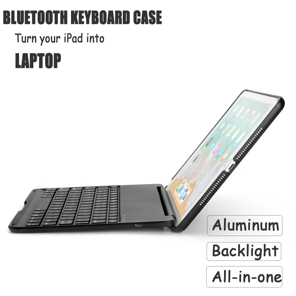 5 1 Bluetooth клавиатура dor iPad pro 10 дюйма чехол с алюминиевой клавиатурой +