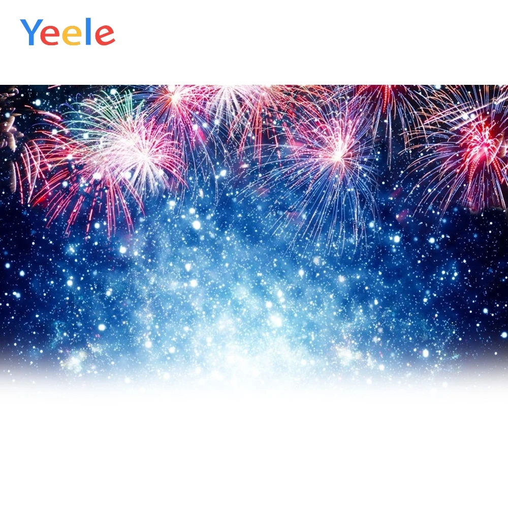 

Yeele Christmas Colorful Fireworks New Year Background Dreamy Light Bokeh Photography Backdrop For Photo Studio Vinyl Photophone