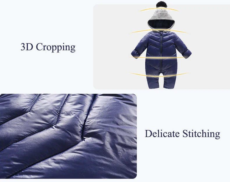 Dollplus/Коллекция 2019 года, Одежда для новорожденных мальчиков и девочек, зимние детские комбинезоны с капюшоном, Плотная хлопковая одежда