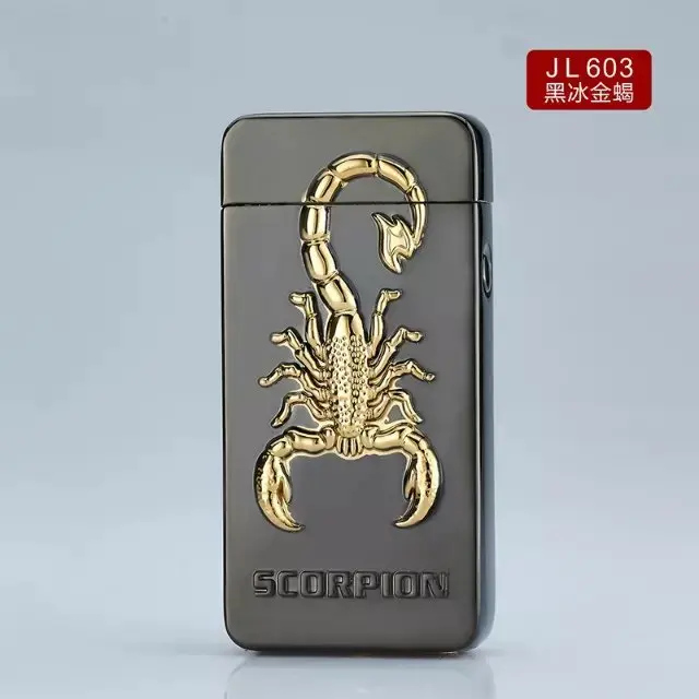 Двойная дуговая USB перезаряжаемая Зажигалка Креативный дизайн дракон