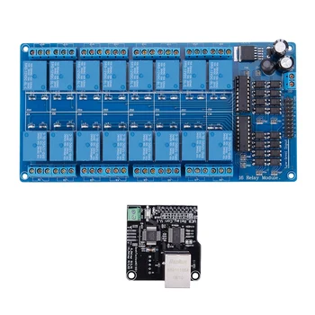 

Promotion! Ethernet Control Module Lan Wan Network Web Server RJ45 Port 16 Channel Relay Is