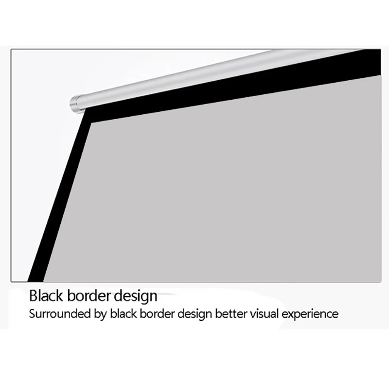 Thinyou Matte Gray Fabric Fiber Glass 120 inch 4:3 Projector Screen Movie HD Home Theater Screen for Party Meeting Display