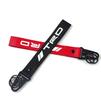

Fashion Car Styling Metal Ribbon TRD Logo Key Chain Key Ring Keychain For Toyota TRD CROWN REIZ PRIUS PRADO Styling Accessories