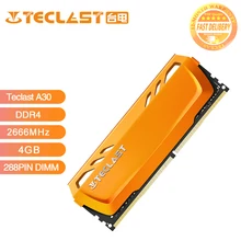 Newest Teclast RAM A30 DDR4 4GB 2666MHz Aurora series module high performance armor memory 288PIN DIMM 1.2V work for desktop