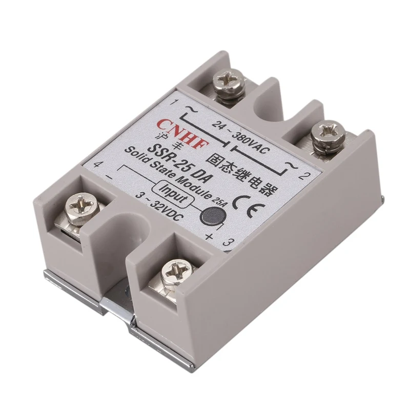 

Top-SSR-25DA DC to AC Covered Solid State Module Relay DC 3-32V AC 24-380V