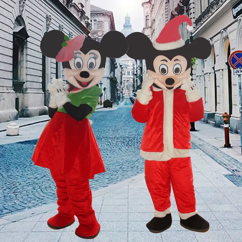 real photo Mickey and  Minnie Mouse costumes  cosplay navidad