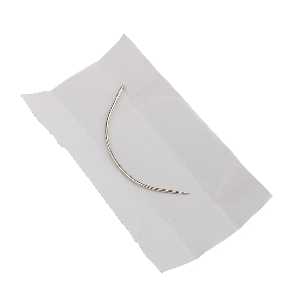 Durable 12Pcs C Type Weaving Curved Needles Pins Needles For Hair Extension