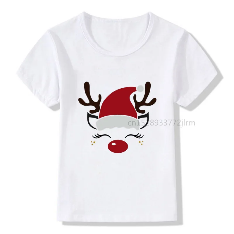 

Детская футболка с рождественским принтом с изображением единорога, детская одежда на Рождество, футболки для мальчиков и девочек, рождественский подарок, футболка для малышей
