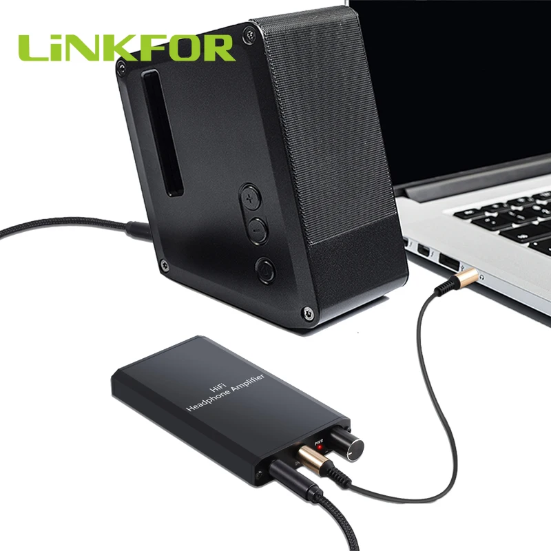 LiNKFOR Audio Amplifier Digital Power Amplifier HiFi Earphone Headphone Amplifier 16 300 Ohm With Two stage gain switch Amp