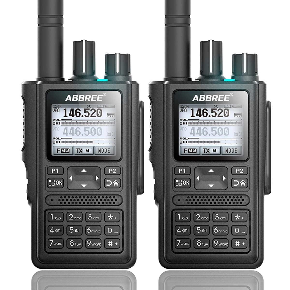 2 шт ABBREE AR-F8 gps расположение обмен всеми диапазонами(136-520 МГц) Частота/CTCSS обнаружения 1,77 lcd 999CH рация - Цвет: 2pcs package