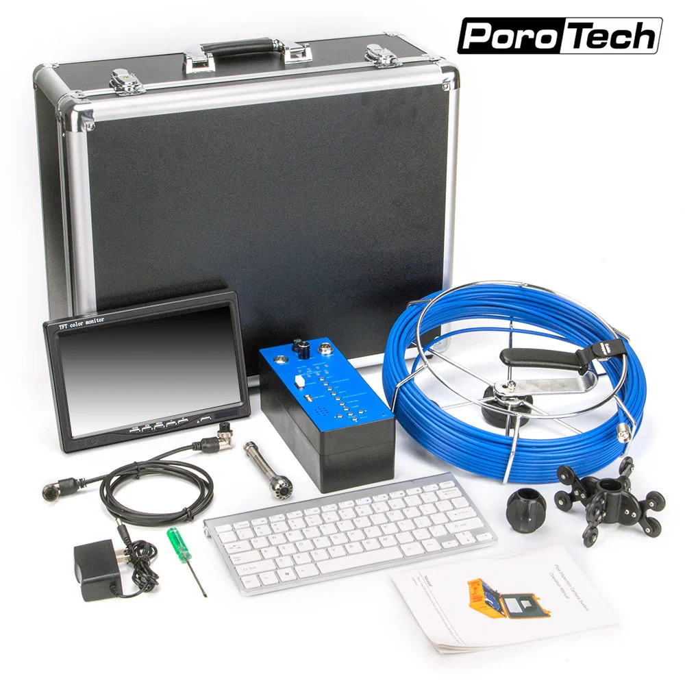 H1 Keyboard counter Snake Video Endoscope Camera Pipe Drain Sewer Well Wall Underwater Inspection Camera System Monitor 20M -50m sewer camera pipe inspection camera 50m drain industrial endoscope plumbing video system 7 lcd monitor 1000tvl sony ccd snake