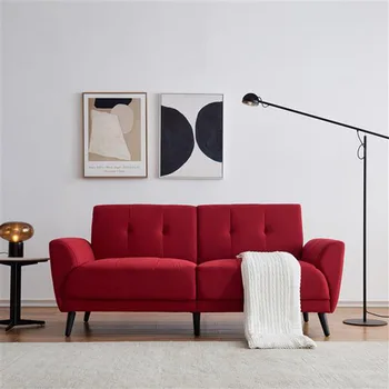 

Modern ployester fabric sofa 71"W Red