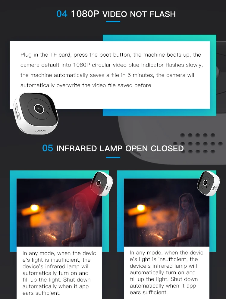 Volemer H9 Mini Camera Hd 1080P Ir Night Version Voice Video Recorder Motion Detection Invisible Cam Dv Dvr Digital Camcorder (10)