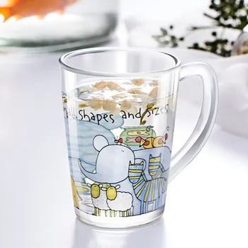 

Large-capacity Glass Mug With Handle Home Cute Creative Office Coffee Milk Hot Water Cup Thickening Drinkware