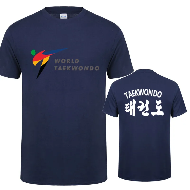 WTF World Taekwondo Federation T Shirt Tee Summer Short Sleeve Cotton O-Neck Man Tshirts Tops LH-241 2