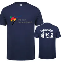 WTF World Taekwondo Federation T Shirt Tee Summer Short Sleeve Cotton O-Neck Man Tshirts Tops LH-241 2