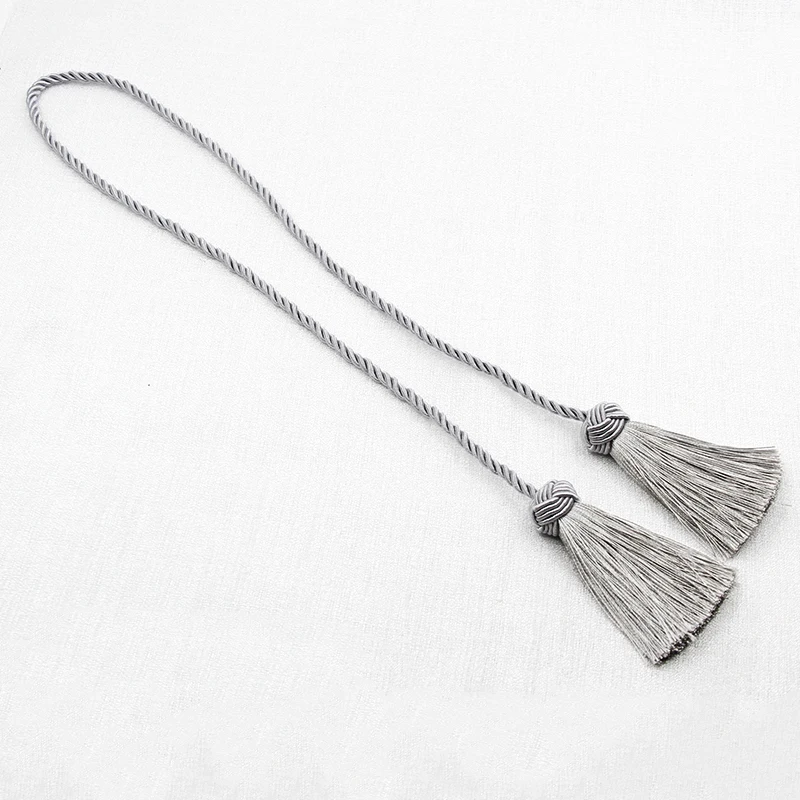 Gold Tassel Curtain Tieback - Elegant Polyester Rope Holder Accessory
