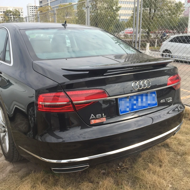 

For Audi A8 Car Decoration ABS Plastic Paint Painting Color Rear Trunk Spoiler 2010 - UP
