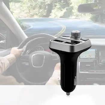 

1pcs Bluetooth Handsfree Car Kit FM Transmitter Aux Bluetooth Car Charger Music Audio Player MP3 Car Modulator Receiver USB W0W2