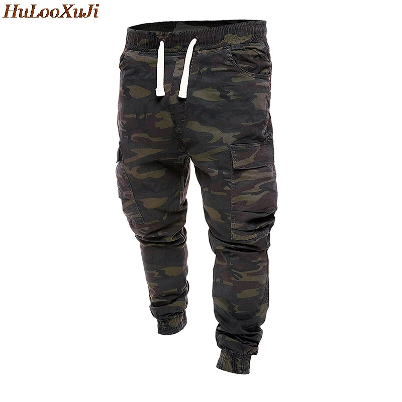 HuLooXuJi Мужские Jogger штаны-карандаш камуфляжные военные брюки свободные удобные брюки карго американские размеры: M-4XL