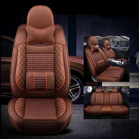 Coffee have polliws Чехлы для сидений из кожи и льда 5 машинные места для LEXUS GS300 RX450h IS250 LS LX ES авточехлы автомобильные аксессуары чехлы для сидений - Название цвета: Coffee have polliws