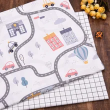 Хлопковая ткань с мультяшным автомобилем, сделай сам, шитье, ремесло, лоскутное шитье, жир, четверть, Tecido, Tilda одежды для ребенка, простыня, домашний текстиль