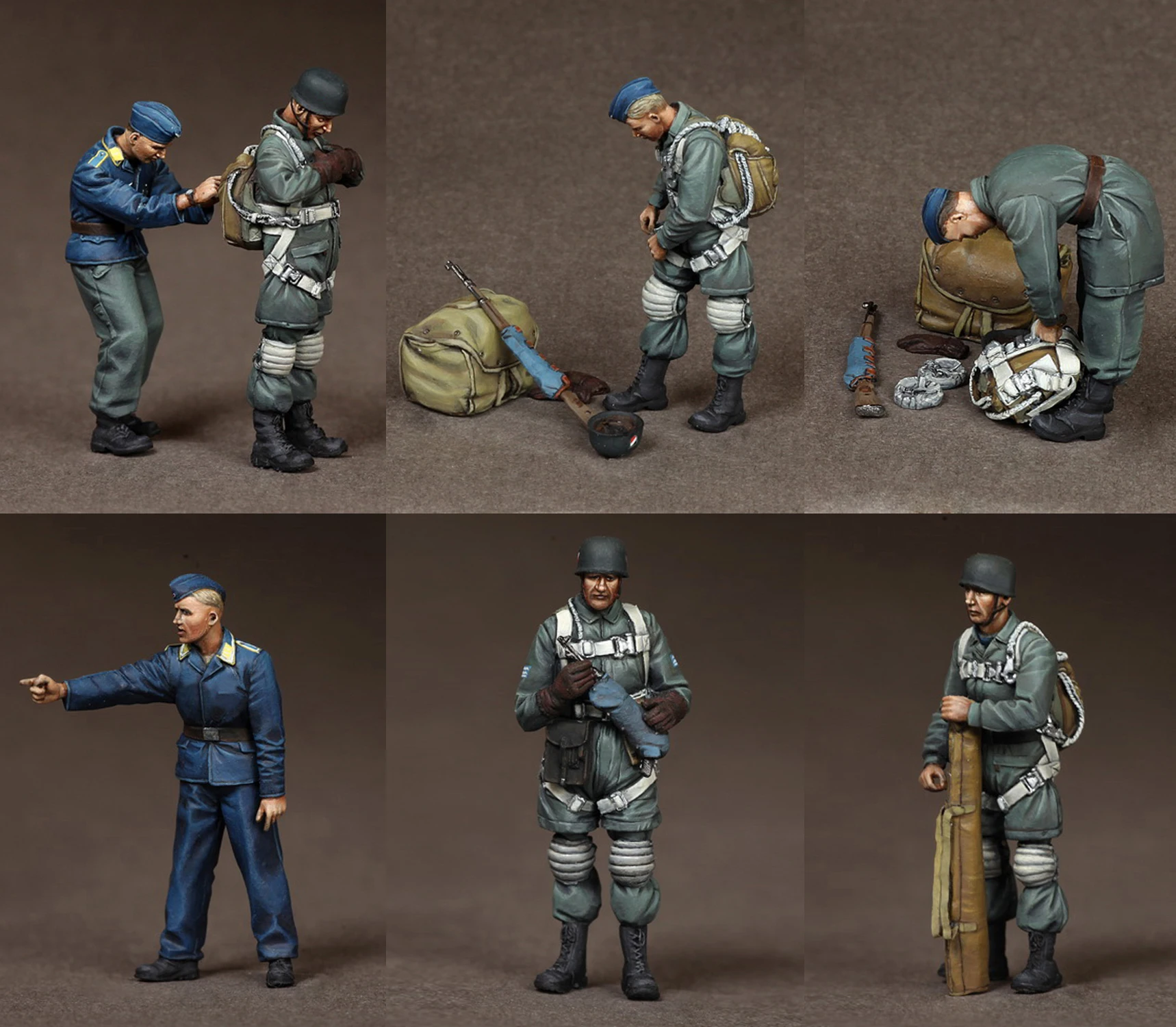1/35 воздушная команда (7 фигурок) Набор для создания фигуры из смолы | Игрушки и