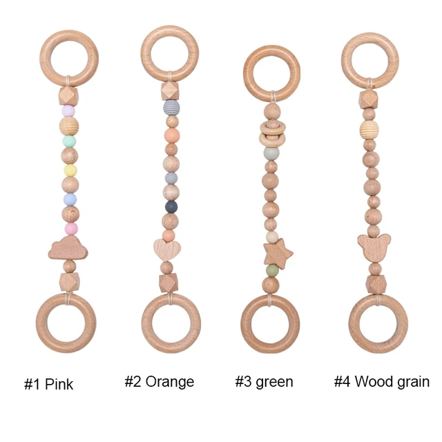 1pc Baby Pacifier Clip Chain Bottle Dummy Holder For Nipples Pacifier Clips Stroller Accessories Holder Adjustable Wooden Chains 3