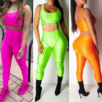 

Outfits Set Sexy Womens Crop Top Pants Two Piece Playsuit Long Jumpsuit Clubwear