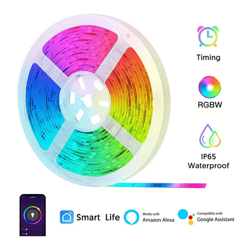 

LED Strip Lights,DYTesa WiFi Wireless Smart Phone Controlled Strip Lights Kit 32.8ft 300 LEDs 5050 Waterproof IP65 LED Lights