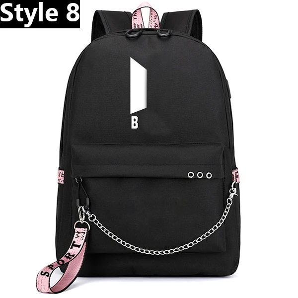 BTS USB Charge Backpacks