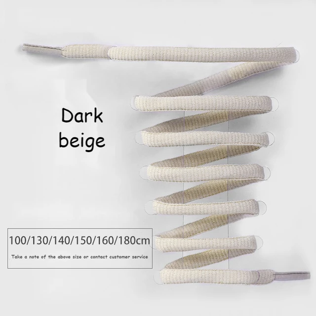 Oval Shoe laces 24 Color Half Round Athletic ShoeLaces for Sport/Running Shoes Shoe Strings 100/120/140/160/180cm Shoelace Dark beige