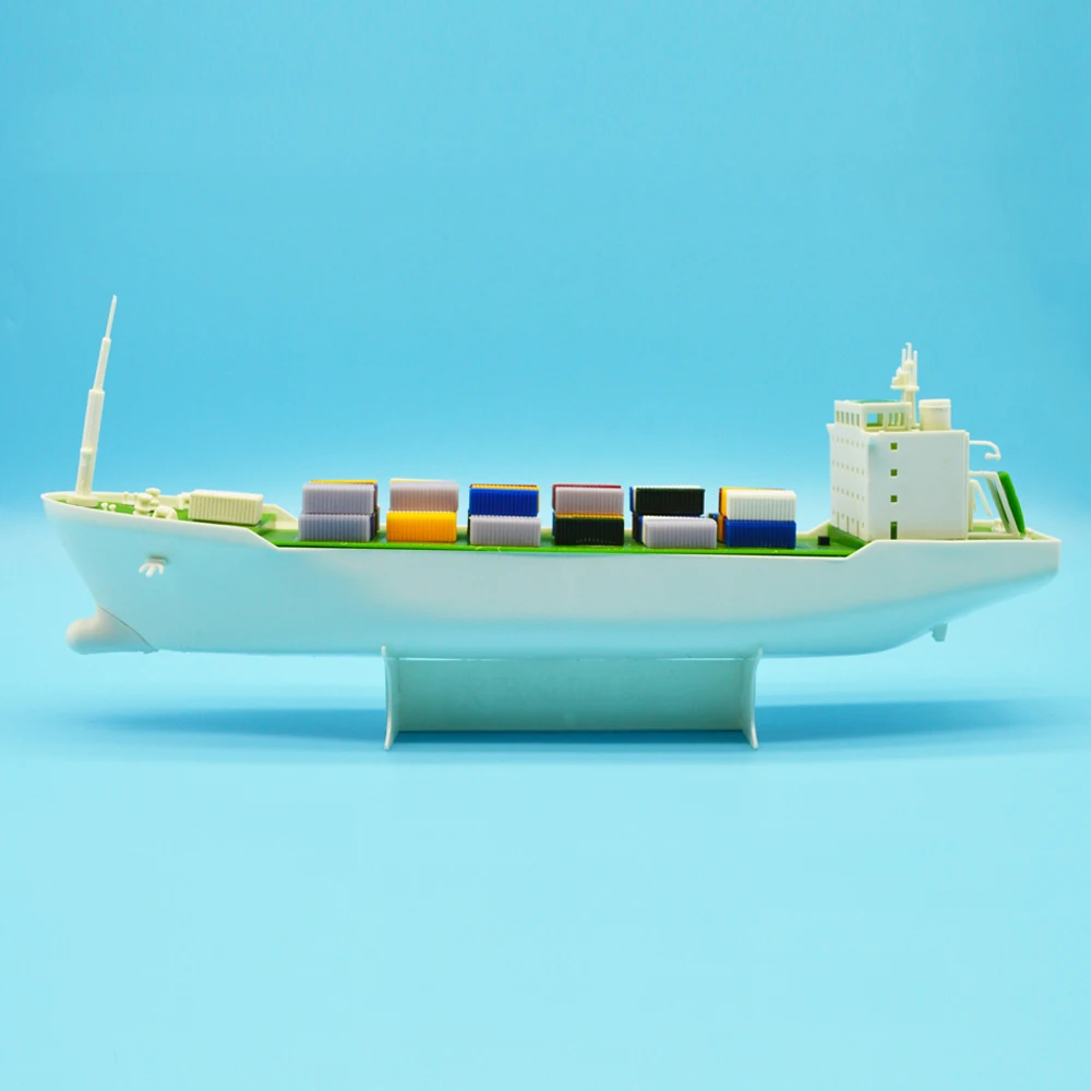 

1/500 Scale Model Ship Electric Powered Containeliner With Electric Motor Driving Assembly For Dock Marine Transportation Layout