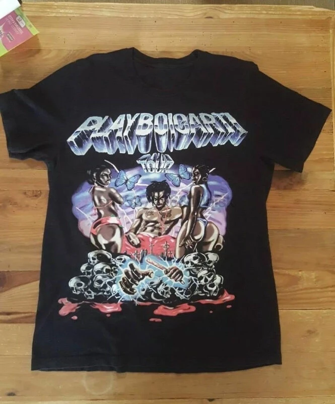 Vintage Playboi Carti Tour Merch Concert T-Shirt Rare Hip Hop Rap tee limited | Мужская одежда
